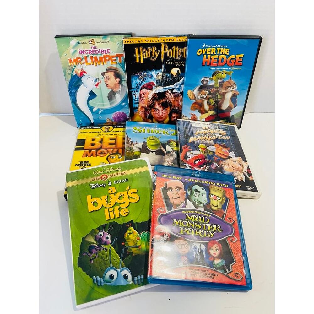 DreamWorks & Pixar Kids DVD Movie Lot